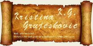Kristina Grujesković vizit kartica